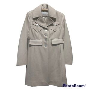 Kenneth Cole Peacoat. Cream color. Perfect condition. No tags but never worn.